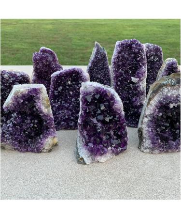 Natural Crystal Rough Natural Crystal Rough Tog Quality Hote Uruguary Dark Purple Amethyst Cluster Natural Amethyst Geode Crystal Decoration Antiques Exorcise Evil Spirits Money Drawing Semi-Precious 260-300g - Buy Online on GoSupps.com