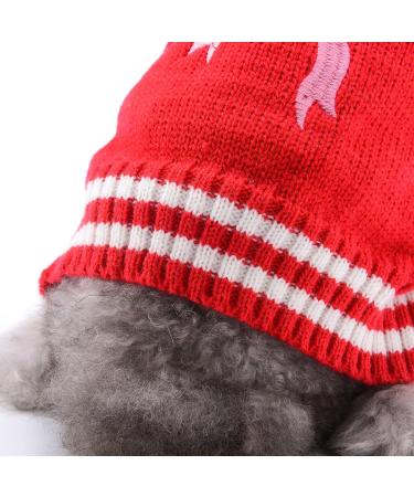 Hrttsy Christmas Dog Sweater - Warm Winter Pullover for Small & Medium Dogs | Cozy Pet Coat with Hood & Red Bell Costume - Buy Online on GoSupps.com