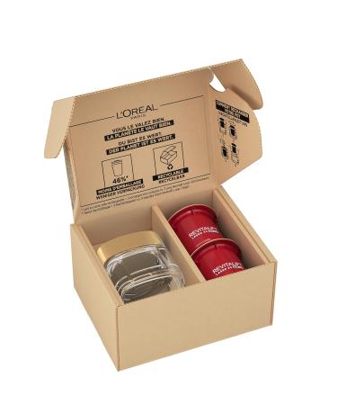 L'Oréal Paris - Discovery Kit - Deep Anti-Aging Facial Treatment - Triple Action Day Cream - With Hyaluronic Acid, Pro-Retinol & Vitamin C - All Skin Types - Revitalift Laser X3 - 2x 50 ml