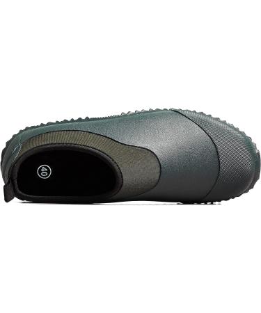 TENGTA Unisex Waterproof Garden Shoes Rain Boots Car Wash Footwear - Dark Green - Size 12.5 Women/11 Men - Buy Online on GoSupps.com