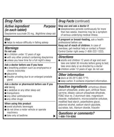 GoodSense Doxylamine Succinate Tablets 25 mg Berry Flavored Night-time Sleep Aid 24 Count - Buy Online on GoSupps.com