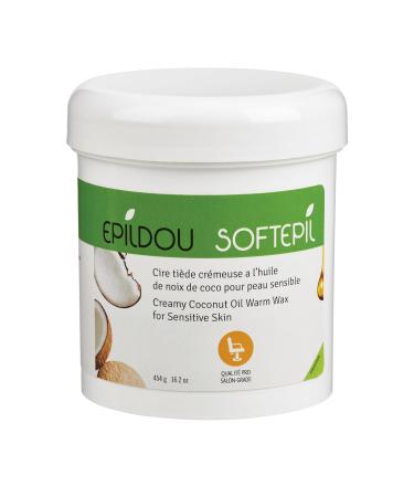 Epildou - Softepil cire ti de cr meuse l'huile de noix de coco pour peau sensible pour une hydratation optimale de la peau et une application lisse et soyeuse soluble l'huile