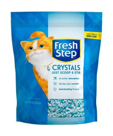 Fresh Step Crystals, Premium Cat Litter, Scented, 8 lbs (Pack of 2)