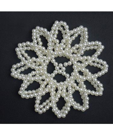 Lurrose Handmade Crochet Pearl HairNet | Elastic Hair Snood for Ballet Buns | Stylish White Hair Cover for Women & Girls - Buy Online on GoSupps.com