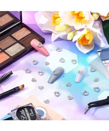 36 Pieces 3D Heart Nail Charms for Women - Modern Style Love Crystal Nail Rhinestone Decals - Valentine's Day Diamond Alloy Nail Gems - Buy Online on GoSupps.com