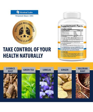 Smoker's Cleanse - Quit Smoking Aid & Lung Detox - Made in USA - Natural Respiratory Support - Vegan - 60 caps - Buy Online on GoSupps.com