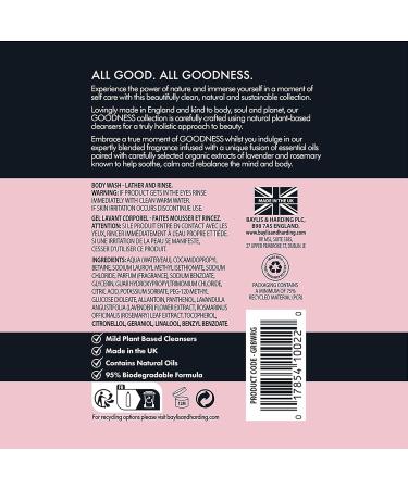 Baylis & Harding Goodness Rose & Geranium Natural Body Wash 500 ml (Pack of 3) - Vegan Friendly 0.33 ml (Pack of 3) Rose & Gernium Body Wash - Buy Online on GoSupps.com