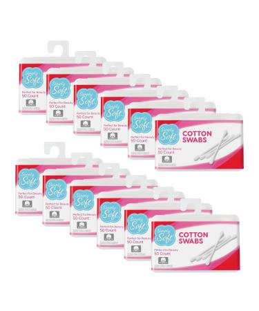 Medline Simply Soft Cotton Tip Applicators Cotton Swabs with Double Round Tips (50/pk 12 pks)