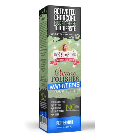 My Magic Mud Activated Charcoal Fluoride-Free Whitening Toothpaste Peppermint 4 oz (113 g)