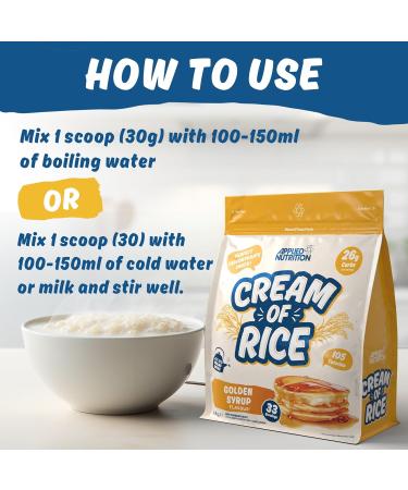 Applied Nutrition Cream of Rice - High Carbohydrate Cream of Rice Supplement Source of Energy for Breakfast & Snacks Easy to Digest Low Sugar Low Fat Vegan 1kg (Toffee Biscuit) Toffee Biscuit 1 kg (Pack of 1) - Buy Online on GoSupps.com