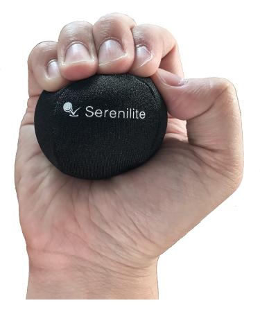 Serenilite Stress Ball for Adults - Hand Therapy & Grip Strengthening - Jet Black - Buy Online on GoSupps.com