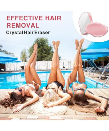 Crystal Hair Eraser - Reusable Hair Removal Tool for Men and Women - Painless Exfoliation - Magic Hair Remover for Back, Arms, Legs - Mistyrose - Buy Online on GoSupps.com