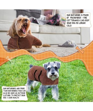 Microfiber Dog Bathrobe Towel | Extra Absorbent Fast-Drying Dog Bathing Robe with Adjustable Straps | Perfect for Small & Large Dogs (Brown - S) - Buy Online on GoSupps.com