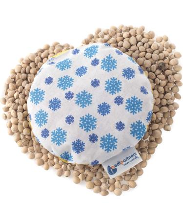 Medi Partners Cherry Core Pillow for Babies | Eco-Friendly 100% Cotton Heat & Cold Therapy | Soft Snowflakes/Sun Design | Ideal for Massage Therapy | 180g 15cm - Buy Online on GoSupps.com