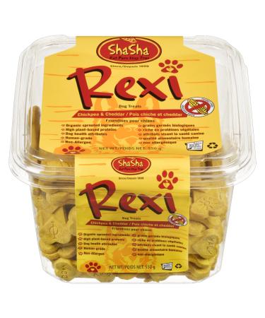 Rexi Dog Treats - Chickpea & ShaSha Cheddar 550g Organic sprouted Ingredients high Plant Based proteins Human Grade Non-allergen Dog Health Attributes