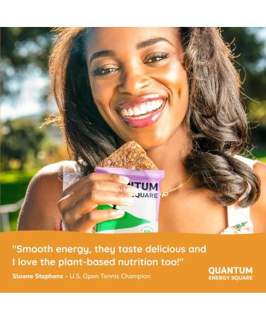 QUANTUM Organic Caffeinated Energy Bars - Plant Based Protein - Vegan, Gluten & Dairy Free - Salted Peanut Butter Crunch - 8 Pack - Buy Online on GoSupps.com