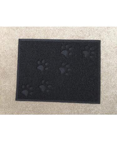 OPUL Square PVC Placemat Waterproof Dog Cat Food Mat Non Slip Dog Puppy Pet Cat Dish Bowl Food Water Mat Wipe Clean FDA Grade (BLACK) - Buy Online on GoSupps.com