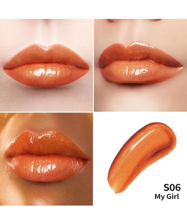 Oulac 3D Hydra Lip Gloss Orange - Plumping Lip Gloss Moisturizing Liquid Lipstick | Transparent Lip Oil Gloss | Enriched with Rose Extract | Vegan Formula 4.5ml (S06) - Buy Online on GoSupps.com