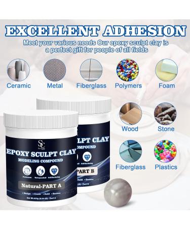 Seocam Epoxy Sculpt Clay Modeling Compound Natural Part  (A & B) - 8.99 Oz - Buy Online on GoSupps.com