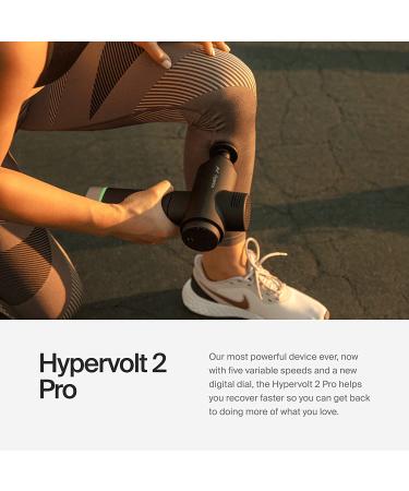 Hypervolt 2 Pro Handheld Percussion Massage Gun - Quiet Glide Technology | 5 Speeds, 5 Interchangeable Heads - Relieve Sore Muscles and Stiffness - Buy Online on GoSupps.com