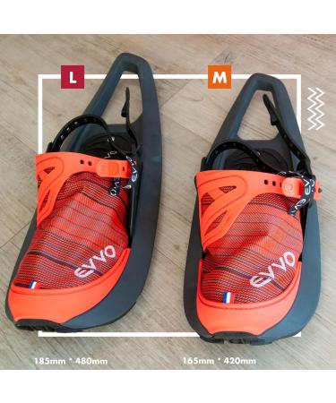 Buy EVVO Original Snowshoes with Michelin Sole - Adjustable All-Terrain IceSpike Technology | Men's & Women's | Size L (EU 42-48) - Buy Online on GoSupps.com