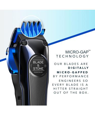 Blade & Stone Hair Clippers for Men Professional Barber Clippers PC801 Clipper | Diamond-S Blade | Micro-Gap Technology | 7200 RPM Digital Brushless Motor Cordless Hair Clippers - Dark Knight - Buy Online on GoSupps.com