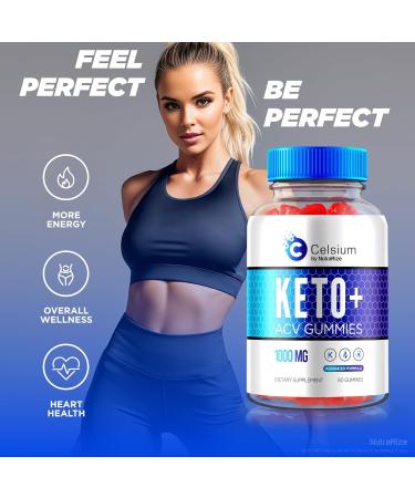 Celsium Keto ACV Gummies (2 Pack) - 1000MG Apple Cider Vinegar All-Natural Dietary Supplement Advanced Formula for Keto Diet - 120 Gummies & Reviews - Buy Online on GoSupps.com