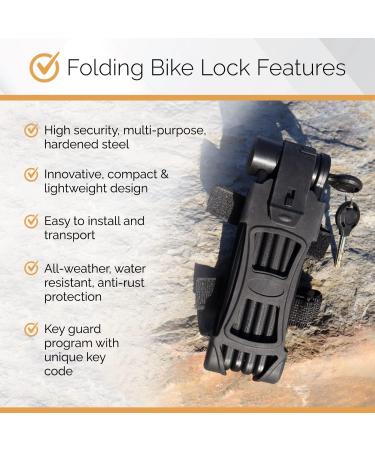 2022 Via Velo Electric Bike Lock Set - Heavy-Duty Steel U Lock, Folding Lock, Cable - Triple Protection for Electric Bikes, Scooters, and Folding Bikes - Buy Online on GoSupps.com