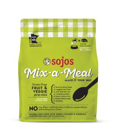 Sojos Mix-A-Meal Pre-Mix Natural Dehydrated Dog Food New formulation Grain-Free 8 Pound (Pack of 1)