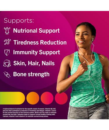 Centrum Women Multivitamin 60 Count Tablets - 24 Essential Nutrients with Vitamin D - Complete Multivitamin for Women - Packaging May Vary - Buy Online on GoSupps.com