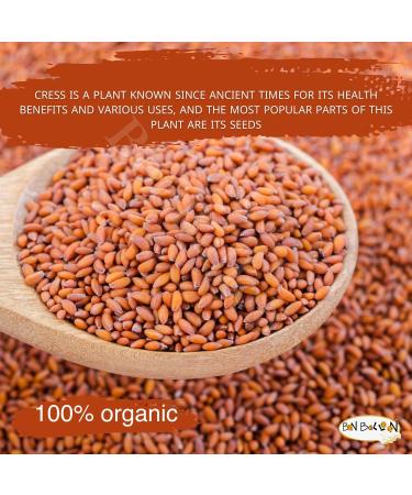 bonballoon (3.5 oz / 100 gm) Organic Herbal Garden Cress Seed Seeds Lepidium Sativum Halim Chandrashoor Chandrasur Cresson De Fontaine For Agriculture & Health - Buy Online on GoSupps.com