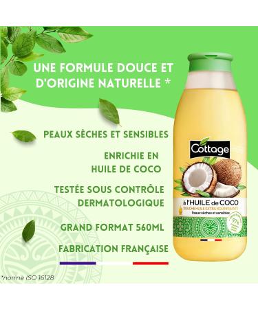 Cottage Shower extra care oil with coconut oil for dry and sensitive skin 560 ml Fragrancefree - Buy Online on GoSupps.com