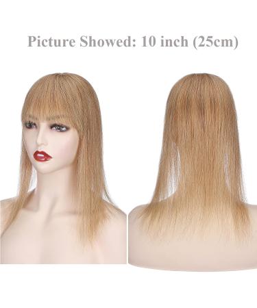 12" SEGO Hair Toppers with Fringe for Thinning Hair Women Real Hair #27 Dark Blonde Remy Human Hair One Piece Clip in Hair Extension 150% Density Hairpieces Toupee (35g) - Buy Online on GoSupps.com