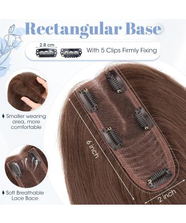TESS Real Human Hair Pieces for Women Clip in Toupee Extensions Hair Topper Hair Toppers for Thinning Hair Women Real Hair 10 Inch #02 Dark Brown - Buy Online on GoSupps.com