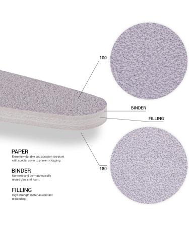 MANI KING Nail File 100/180-10 Pieces - Elipse - Coarse File - Double-Sided - Nail Files for Gel Nails - Various Grit Shapes - For Professional Manicure Studio 10 Pieces 100/180 - Buy Online on GoSupps.com