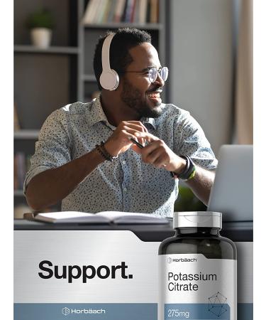 Potassium Citrate 275mg Supplement - 400 Capsules | Non-GMO & Gluten Free | Horbaach - Buy Online on GoSupps.com