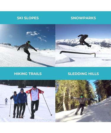 Snowfeet Basic - Mini Short Ski Skates for Snow | Winter Shoes Skis | Snowskates Snowblades Skiboards - Buy Online on GoSupps.com