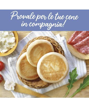  Italian Gourmet E.R. Mulino Bianco Tigelle with extra virgin olive oil and soft wheat flour no lard thick and soft packaging 8 packs of 210g + Italian Gourmet polpa 400g - Buy Online on GoSupps.com