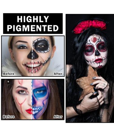 6 Colors Bruise Clown Special Effect Makeup Kit - Camo Face Paint for Halloween Cosplay Zombie & Drama - SFX Makeup Wheel - Buy Online on GoSupps.com