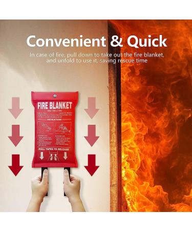 Fire Blanket: Fiberglass Flame Retardant Emergency Suppression Safety Blanket for Kitchen, Home, Car, Office, Warehouse, Camping, BBQ, School, Fireplace - Buy Online on GoSupps.com
