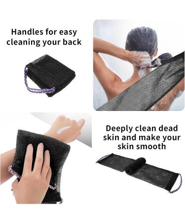Buy Molain African Exfoliating Net - Back Scrubber for Women & Men | Long Shower Sponge & Loofah | Body Washing Accessories - Black - Buy Online on GoSupps.com