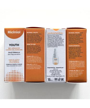 Youth Multipurpose Castor Oil for Face & Neck | Bio-Advanced Chia Seed Oil Skincare - Natural Fast-Absorbing Moisturizer (15ml - Buy Online on GoSupps.com