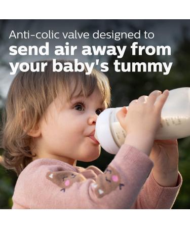 Philips AVENT Natural Baby Bottle with Natural Response Nipple Clear 11oz 4pk - 4 Pack Clear - Buy Online on GoSupps.com