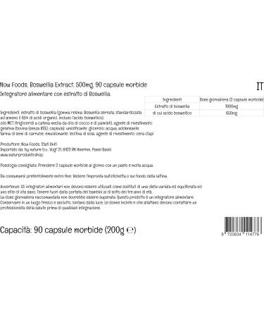 Now Foods Boswellia Extract 500mg Softgels | Lab-Tested, Gluten Free, Soy Free, Vegetarian, Non-GMO - Buy Online on GoSupps.com
