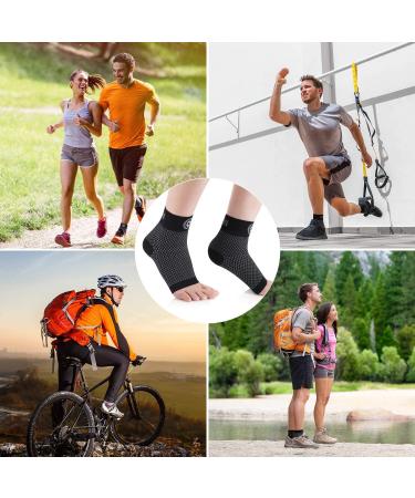 CAMBIVO Plantar Fasciitis Relief Socks - Unisex Ankle Compression Sleeve for All Day Wear - Large - Buy Online on GoSupps.com