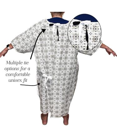 Classy Pal Hospital Gown with Front Snaps - Unisex Cotton Blend Patient Gown for Medical Needs - XXL Size - Buy Online on GoSupps.com