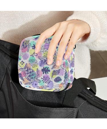 Sea Turtle Sanitary Napkin Storage Bag - Large Capacity Menstrual Cup Pouch | Travel Makeup Organizer - Color 5 - Buy Online on GoSupps.com