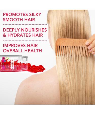 Hair Styling Treatment Capsules - Anti-Frizz Serum with Vitamins A C E & Moroccan Oils for Dry Hair - 2 Fl Oz - Buy Online on GoSupps.com