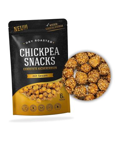 Crispy Roasted Chickpea Snacks - Vegan & Gluten-Free | Protein-Rich 150g | Student Feed | 1 Pack (Sesame) - Buy Online on GoSupps.com