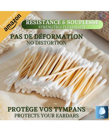 Bamboo Cotton Buds | JaMoonLBV JmL French Brand | 1000 Cotton Buds | Biodegradable & Compostable - Buy Online on GoSupps.com